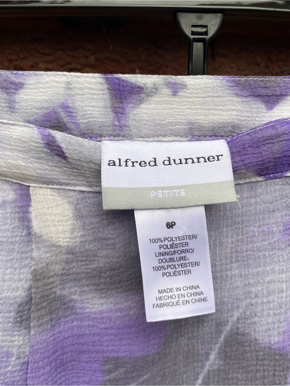 Alfred Dunner Lavender Floral Midi Skirt - Picture 3 of 3
